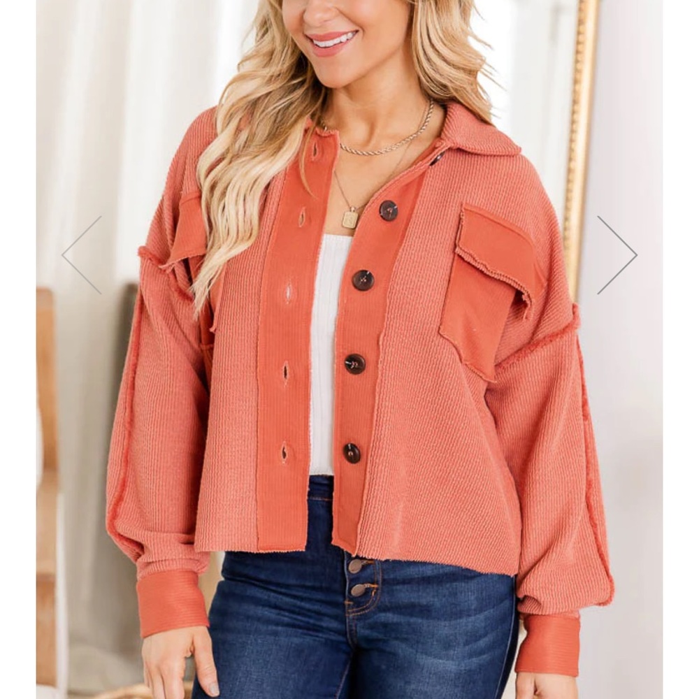 Remember Me Button Rust Front Jacket. New - image 1